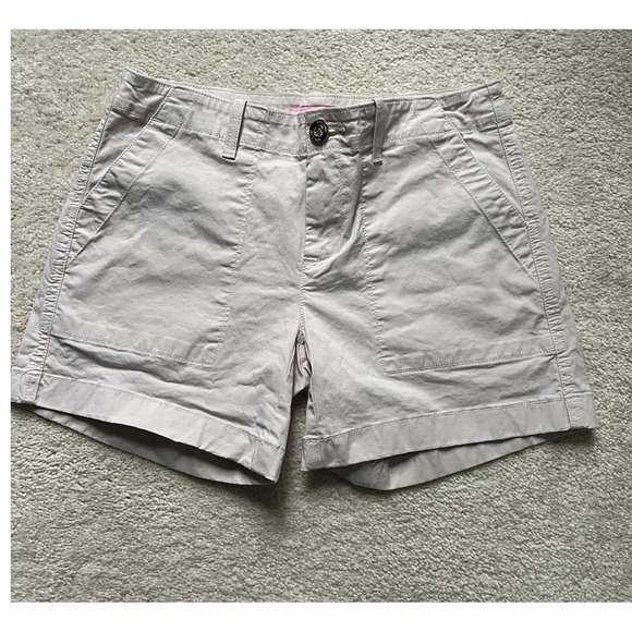 Lilly Pulitzer Khaki Shorts Utility Pockets Casual Everyday Wear Size 2 - Picture 2 of 5